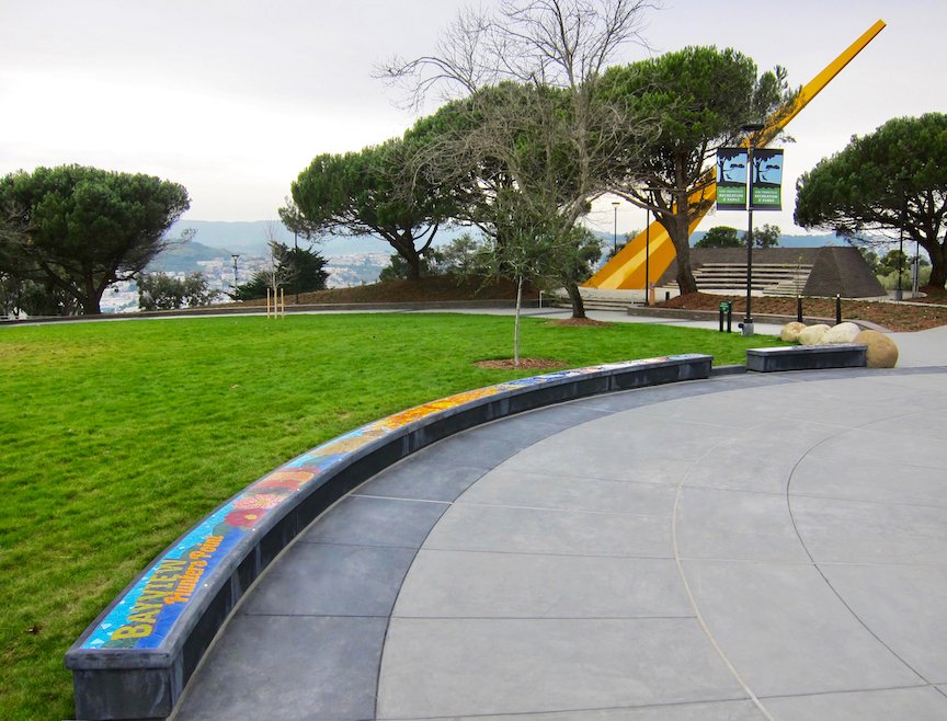 Hilltop Park mosaic bench, San Francisco, CA