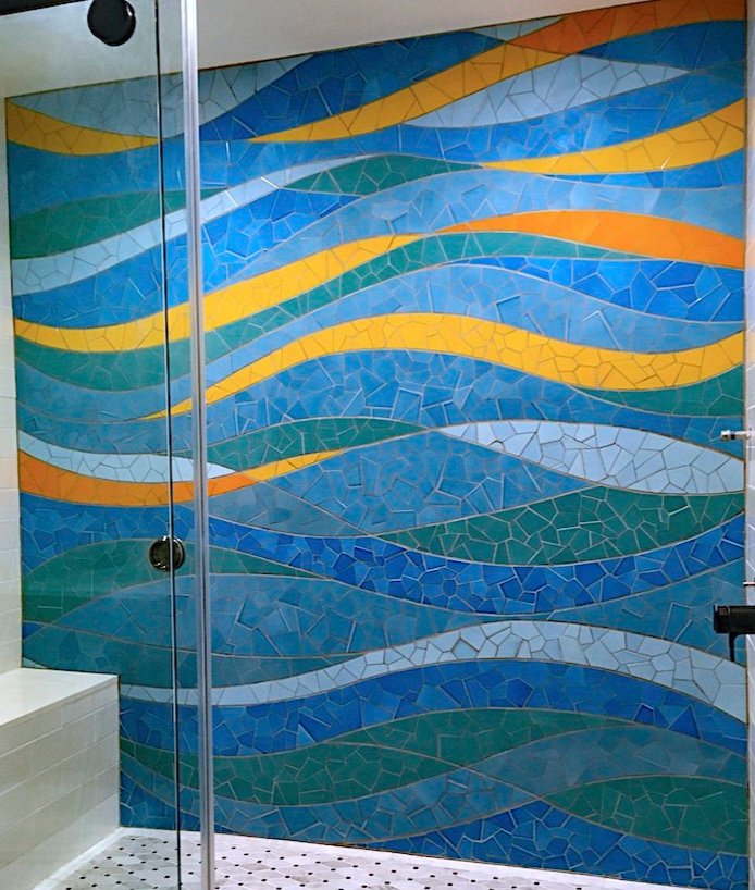 Cooper Mosaic Shower wall - ceramic tile
