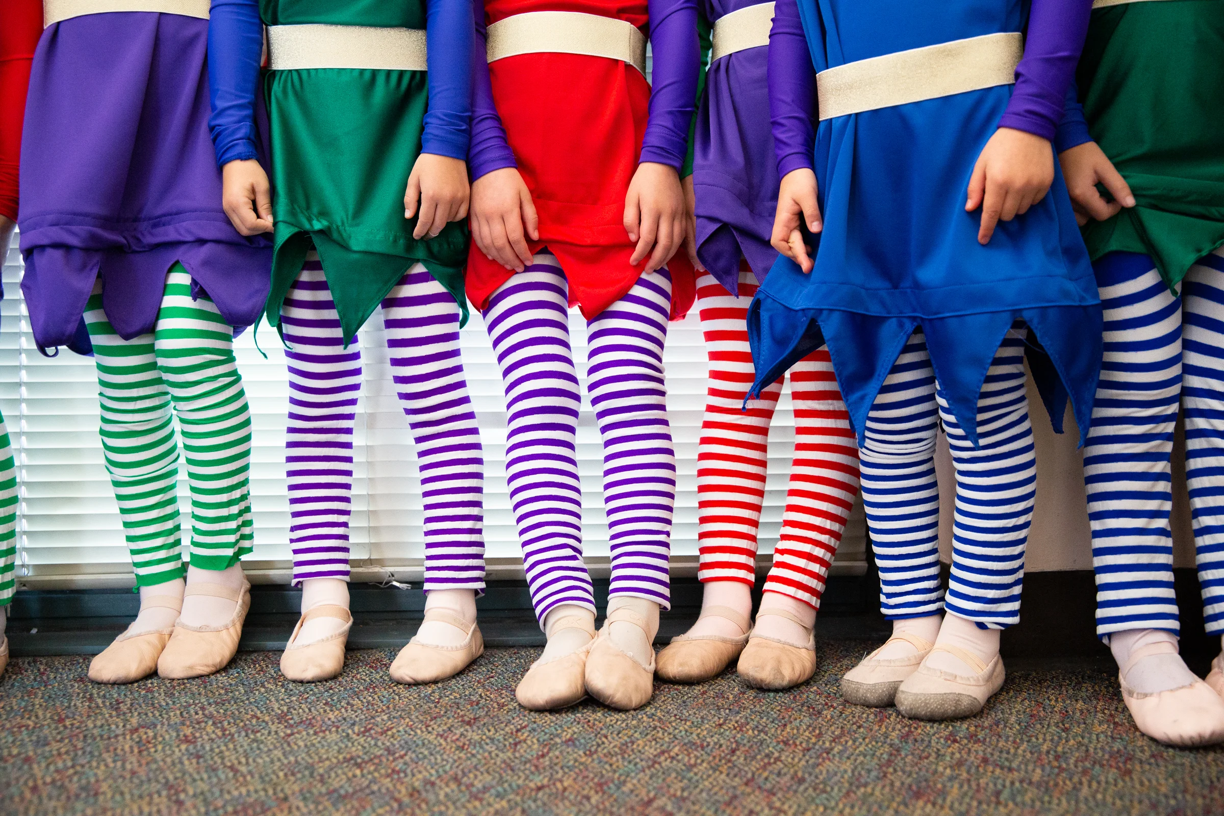 Little elves, ages 5 to 12, line up to go onstage during Western Ballet's production of "The Nutcracker" at the Mountain View Center for the Performing Arts on Dec. 2, 2018.