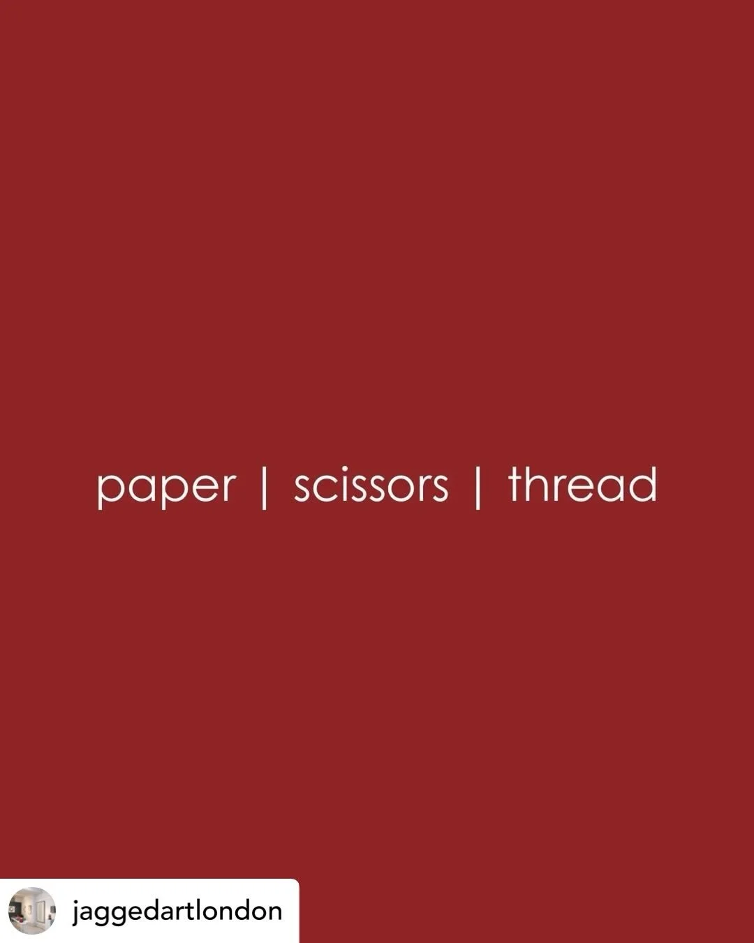 Get @reshare_app &bull; @jaggedartlondon paper | scissors | thread

new exhibition opening 8 May

Shaped with a scalpel or a sewing machine, bold, adventurous women emerge from canvas, paper and ceramic works

Charlotte Hodes | Batool Showghi

8 May 
