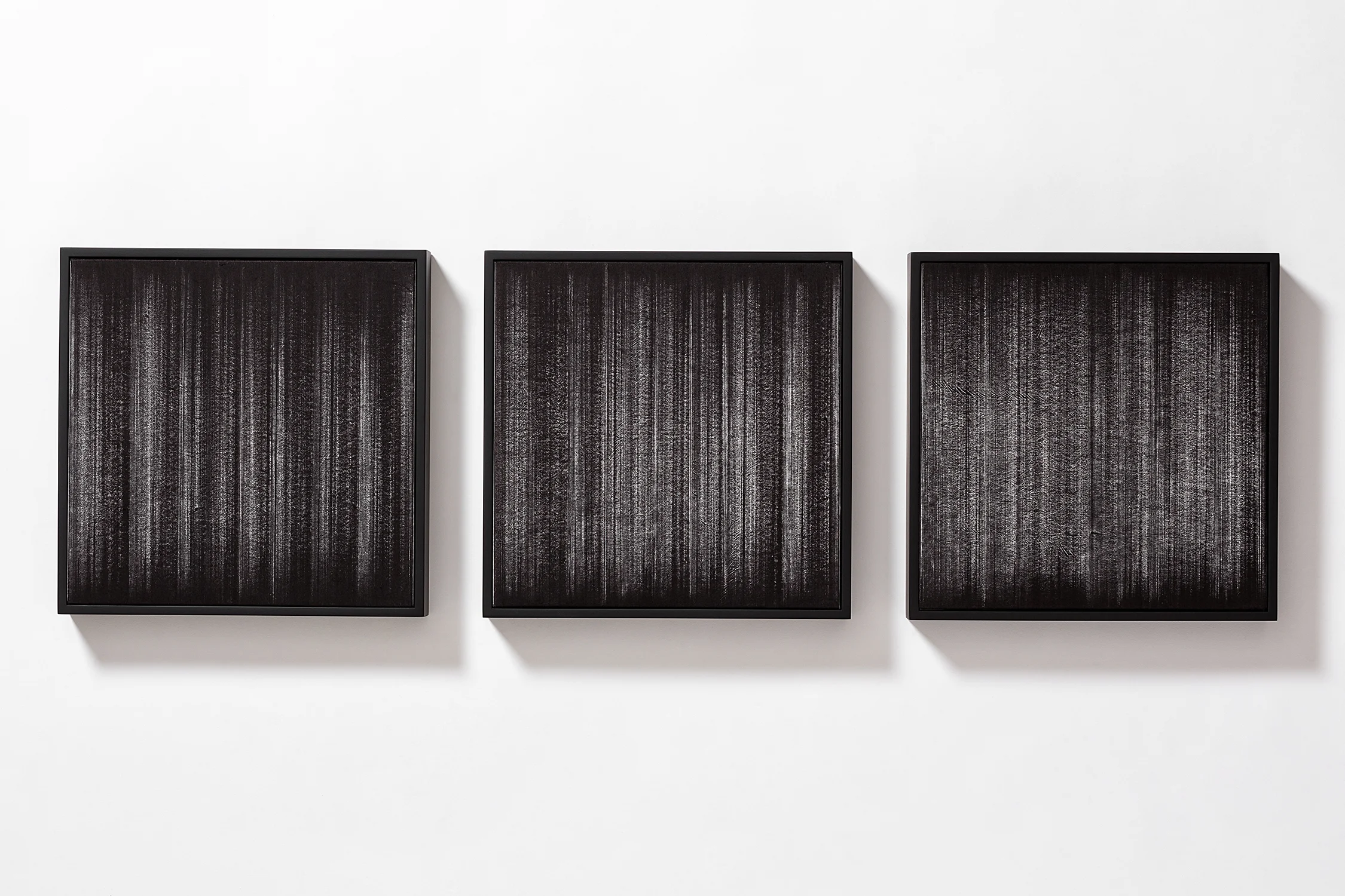 Meditation No.27, 28, 29 Sumi-ink Drawing on Rice paper 30x30 (cm) each 2017