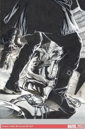 Spidey's got sad eyes here and you just know that's never a good thing. (image from marvel.com)