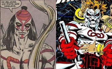 The Nameless One and Matt as the Nameless One (images from marvel.wikia.com and themattmurdockchronicles.blogspot,com, respectively)