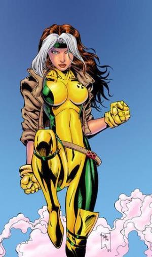 There is no reason for Rogue to ever wear any other costume but this one. Leather jackets forever! (image from marvelheroes.com)