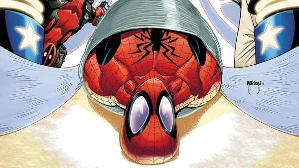 Don't mind Spidey. He's just hanging around. (marvel.com)