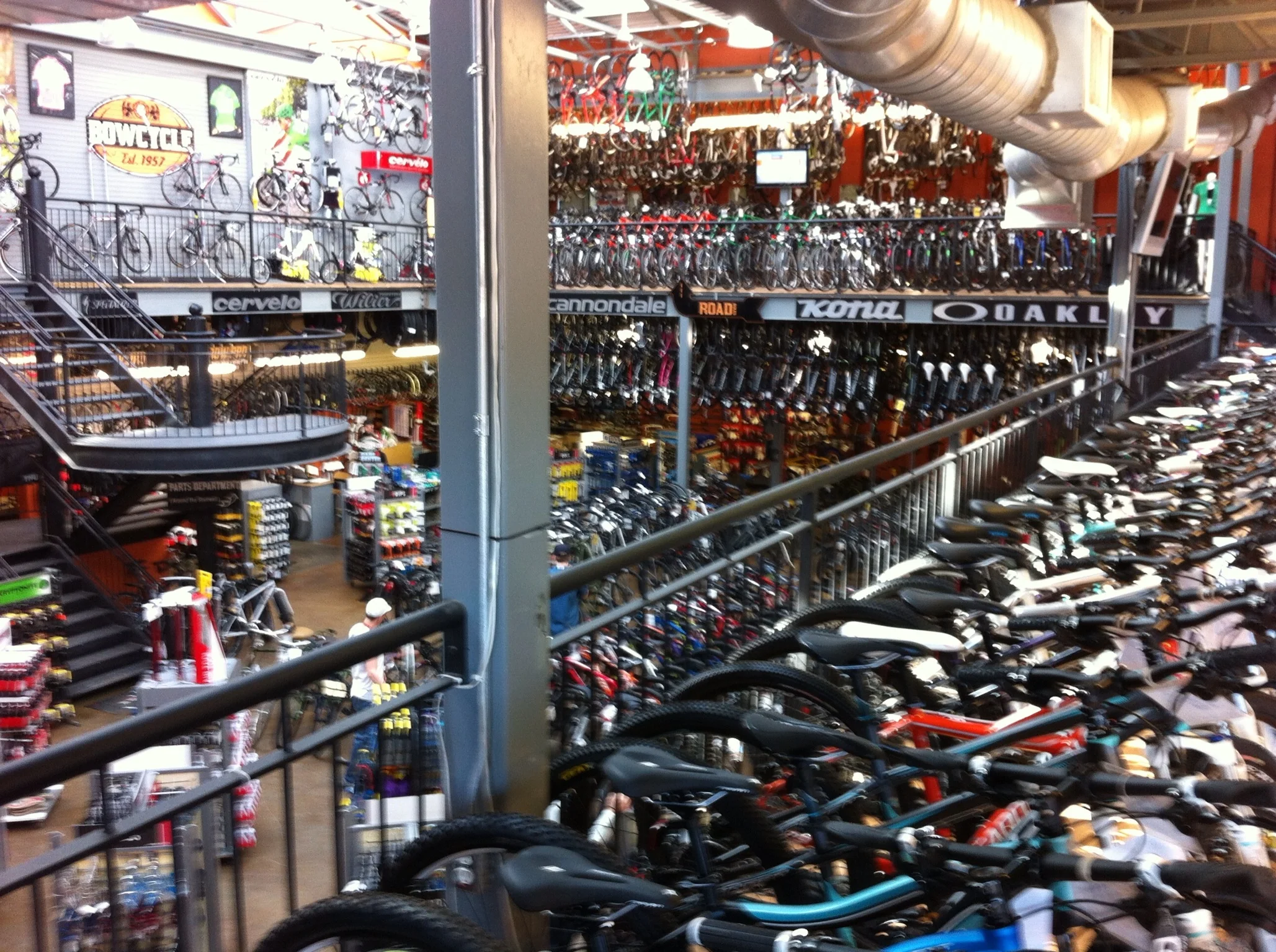 Thousands of bikes on display at Bow Cycle.