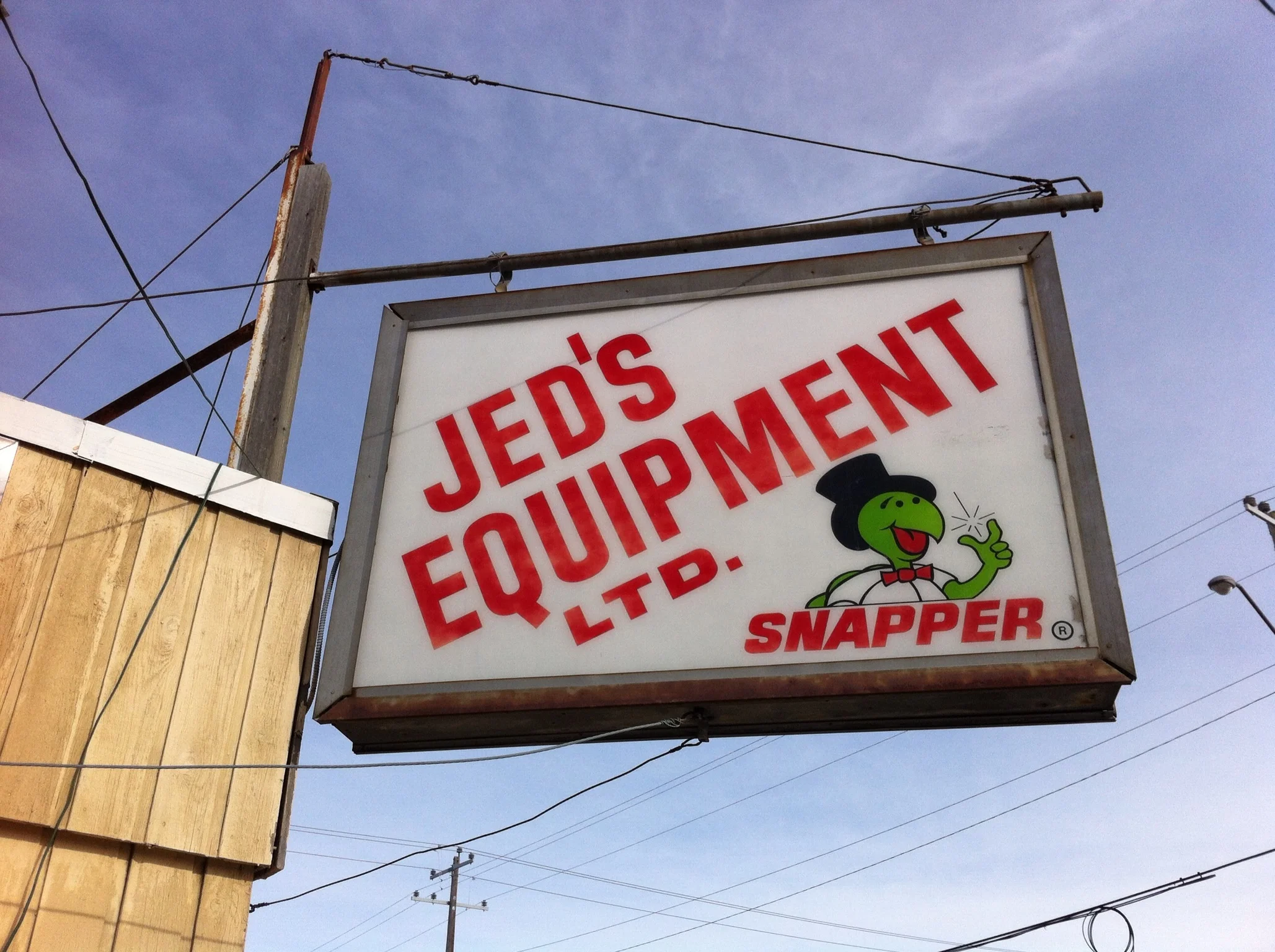Everyone loves "Snapper" a lawn mower repair shop. 