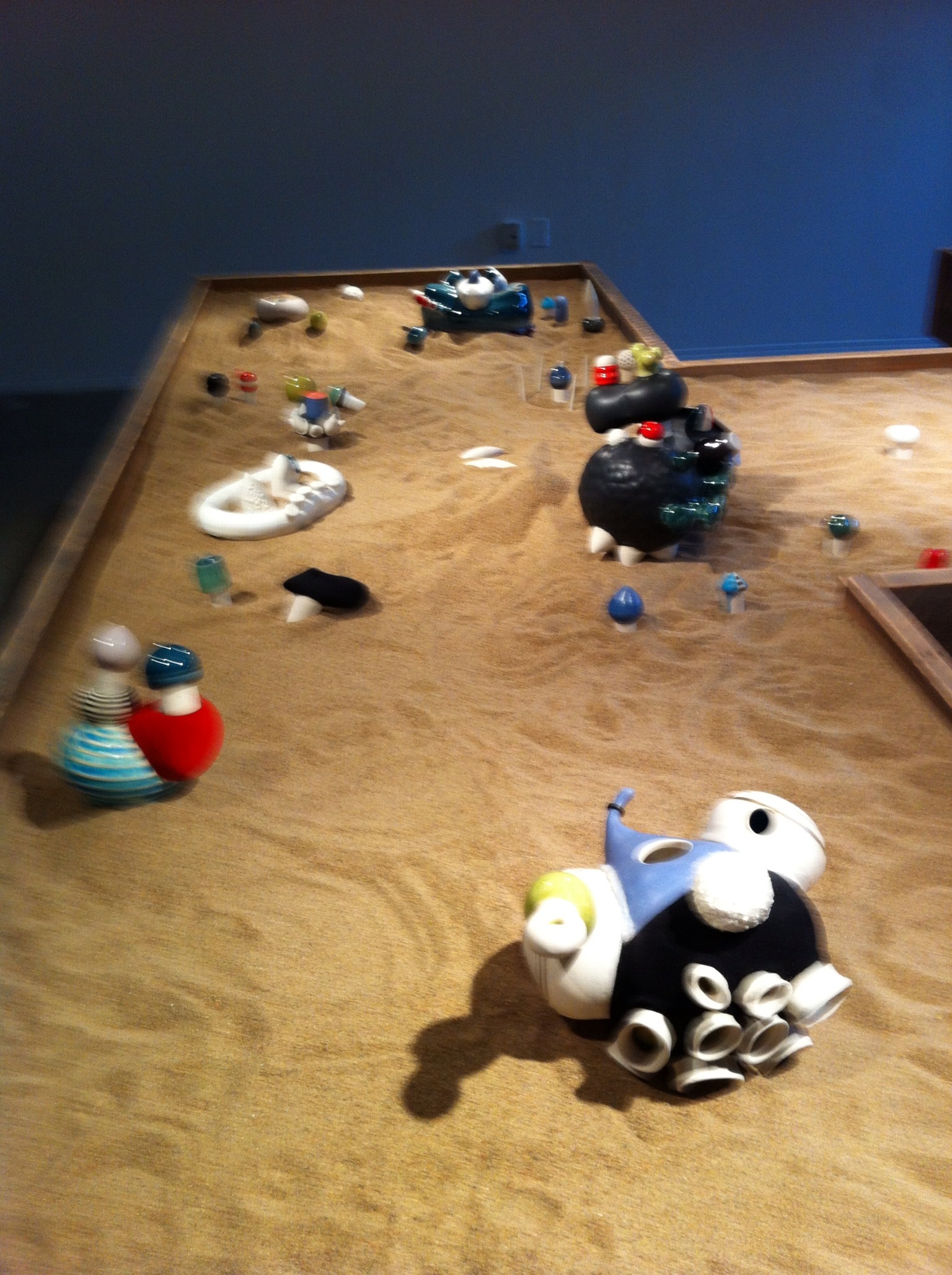 Jocelyn Reid's "sandbox" installation at Marion Nicoll Gallery at Alberta College of Art & Design 