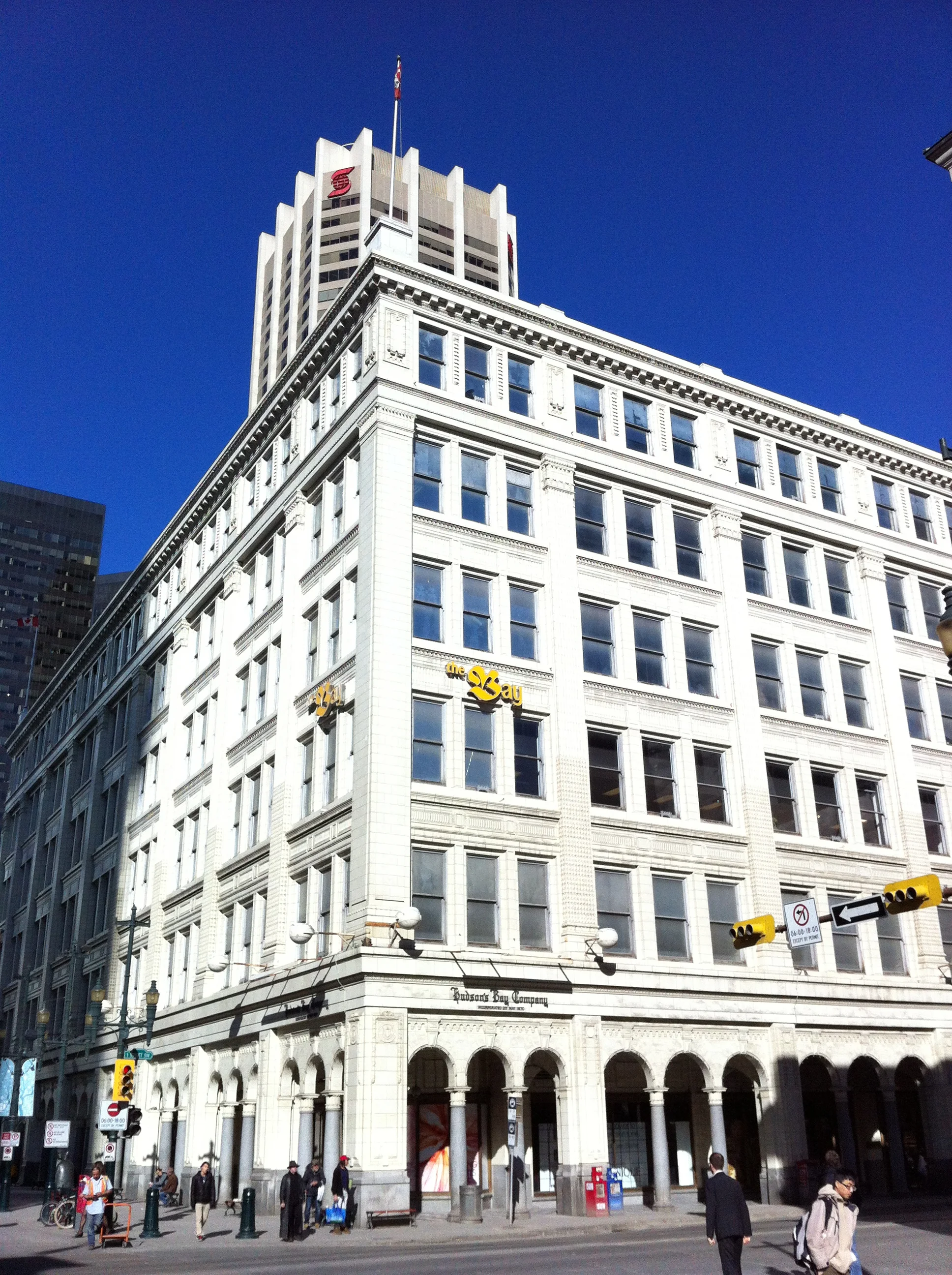 Downtown Calgary's signature Hudson Bay department store on Stephen Avenue aka Main Street. 