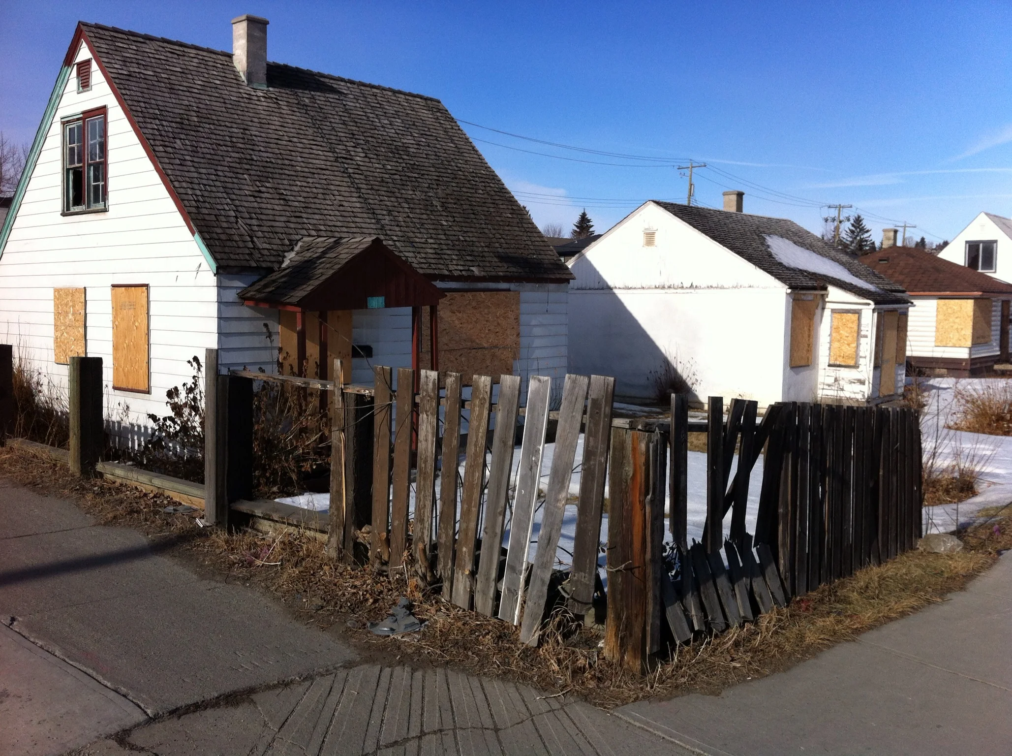 A blog of urban cottages boarded up and ready for demolition, to be replaced by condos that will cost or rent for twice as much resulting in a decline in the diversity and vitality of the community i.e. gentrification. 