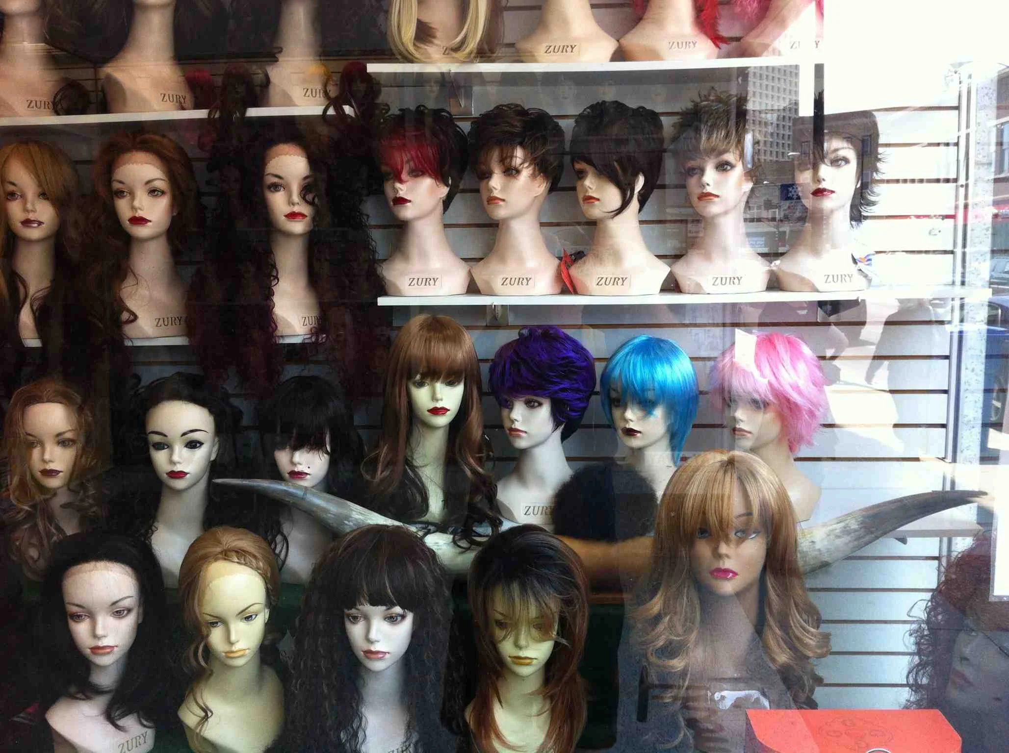 I stared at these wigs for a long time wondering if they were worth a picture. Then I notice the Texas Long Horn and smiled. Another find in Bucktown!