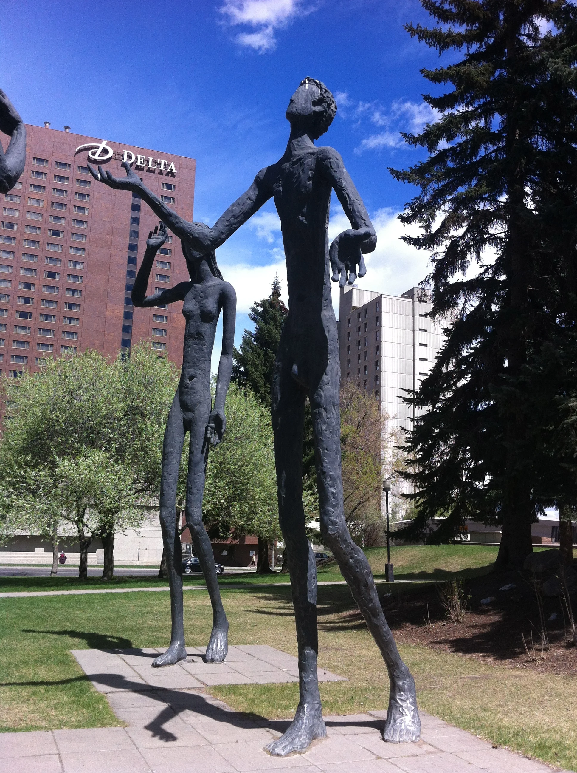 Not sure this is the right image, but the Family of Man sculpture has the potential to be an iconic image. It conveys a modern caring city which I think is exactly what were are and is the image we'd like to convey to the world. it will be interesting to see what happen to this piece of art and if it gets moved. It deserves a signature site it would be a great gateway into the downtown from the northeast where most airport arriving visitors enter the downtown. 