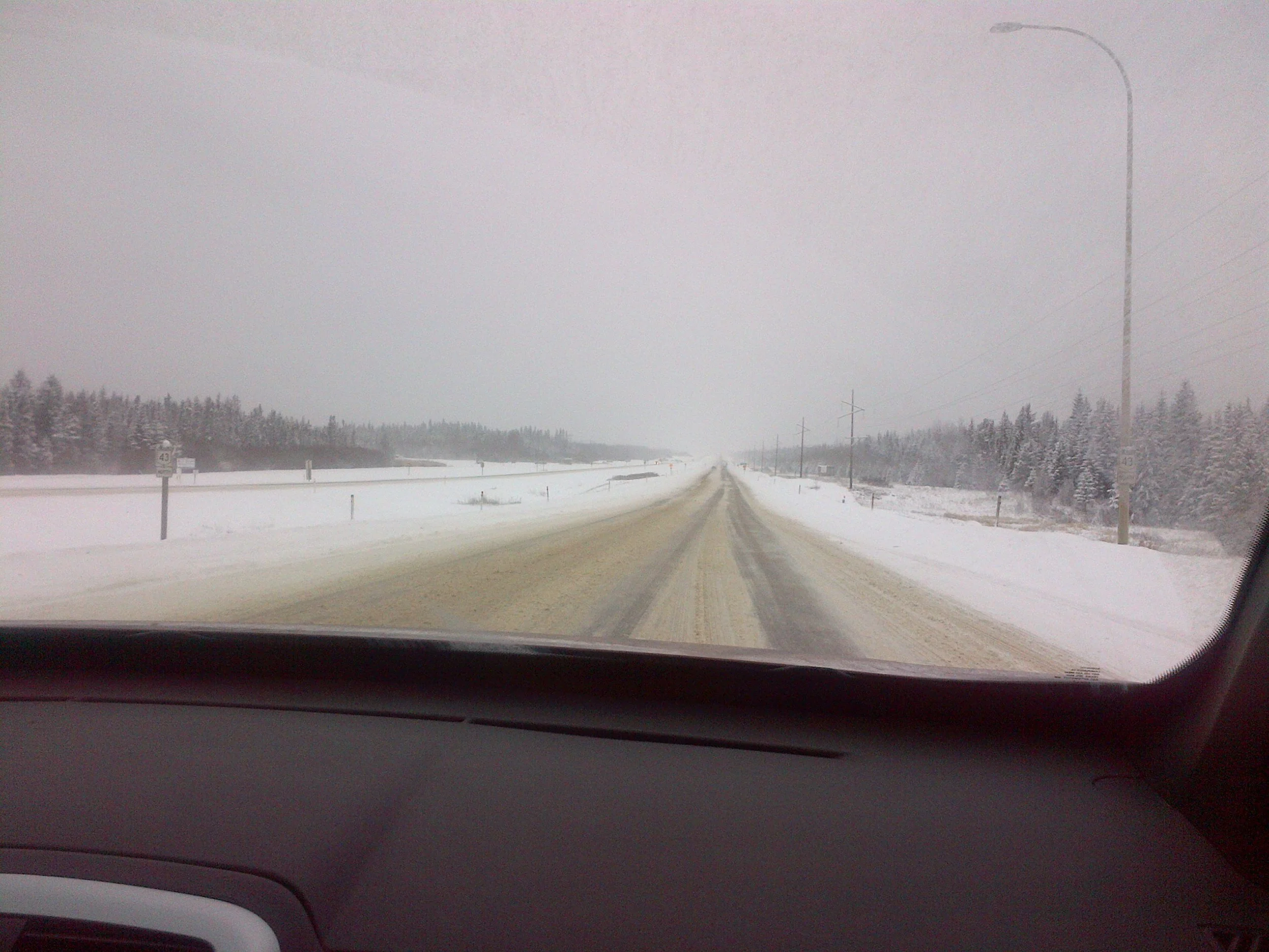 A road trip in northern Alberta in November brings with it the challenges of winter driving. Some would say a road trip in winter is CRAZY! 