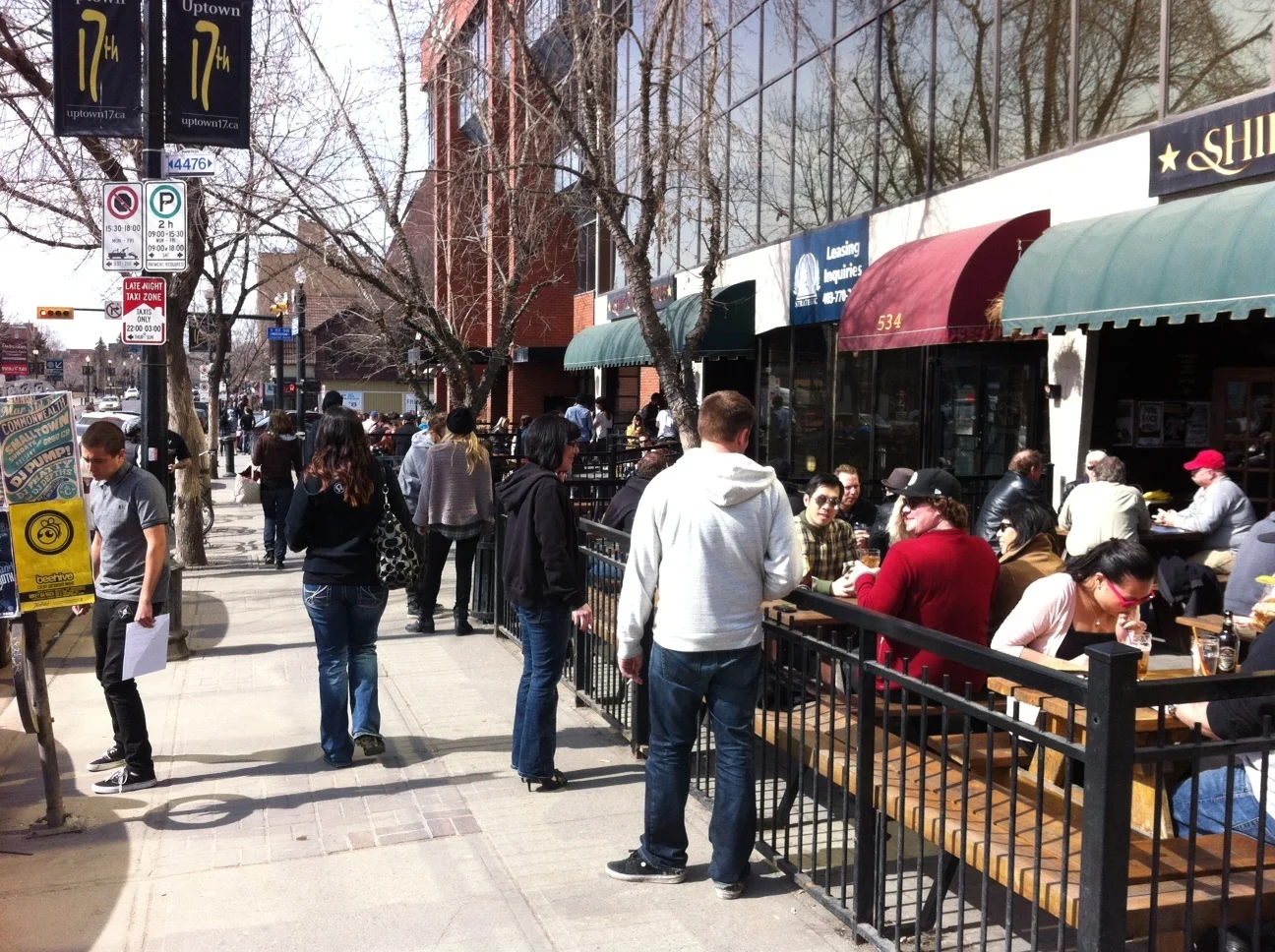 Even in March, the Ship & Anchor's patio is full of GABEsters. 