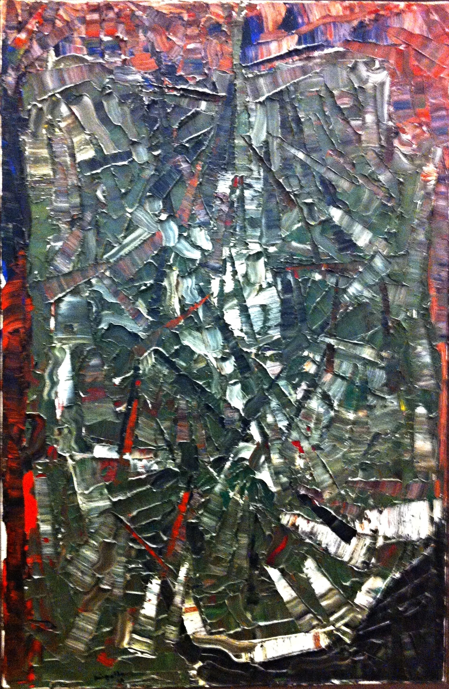 Any public art gallery in Canada would love to have this piece titled "Oliviers" by Jean-Paul Riopelle in their collection. I wonder if the EAP tenants who pass by it everyday even realize that they get to enjoy a painting by one of Canada's iconic artists everyday. While other office buildings in North America have modern art in their lobby; there are very few that have iconic works of art. 