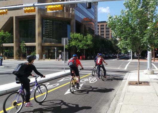 7th Street bike lane in downtown is just the beginning of a comprehensive cycling plan for the City Centre. 
