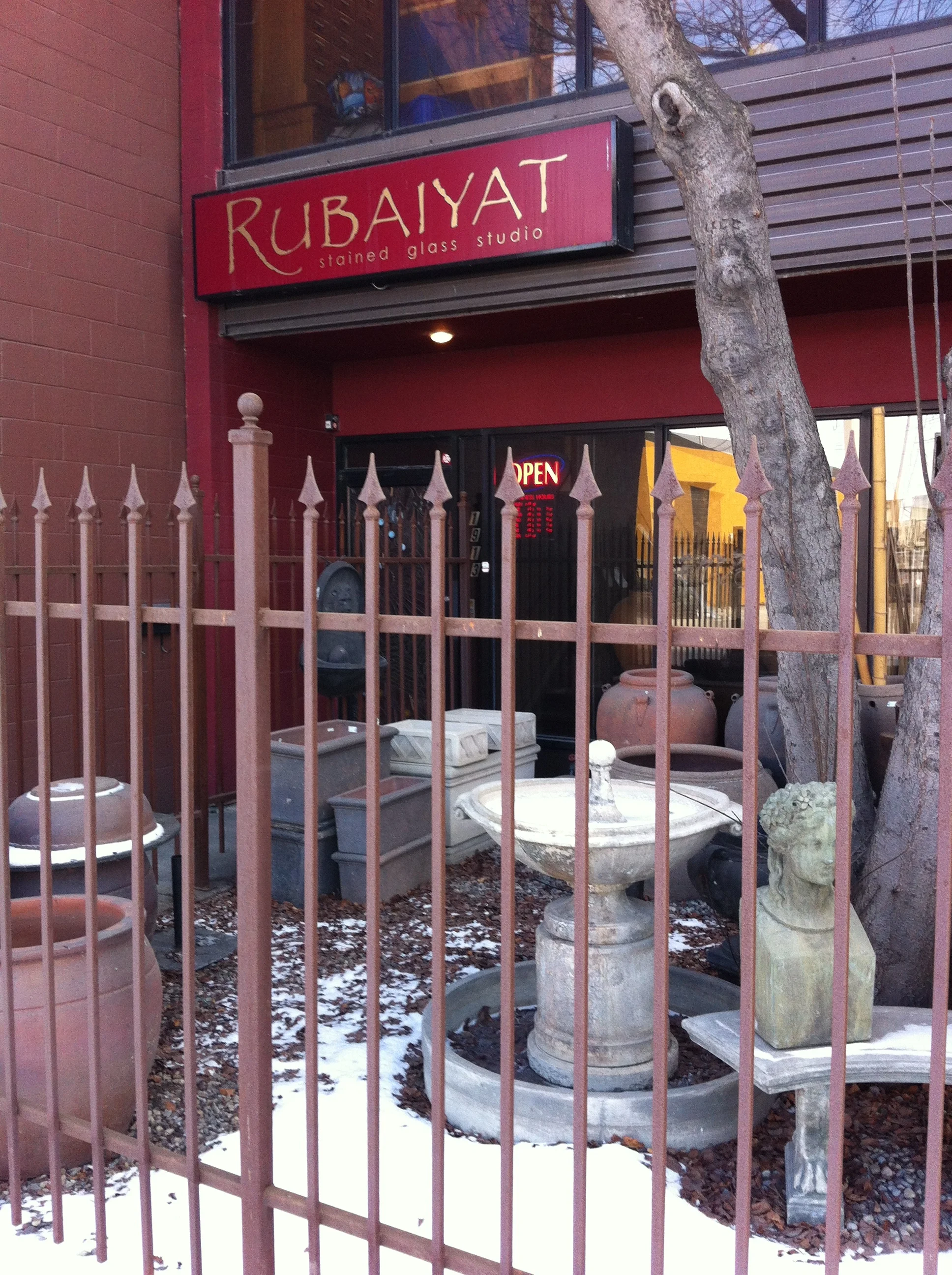 Entrance to Rubaiyat Stained Glass Studio.