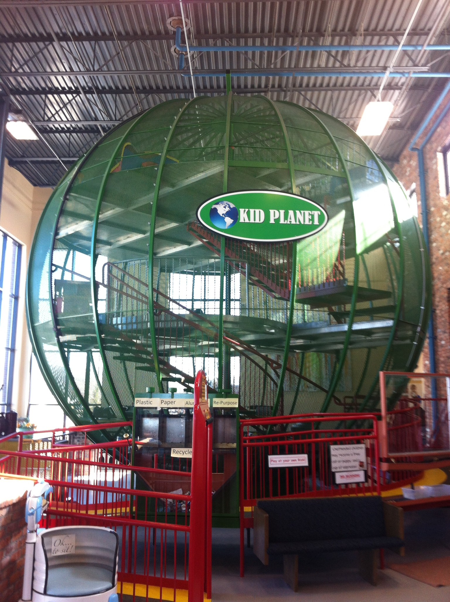 The Kid's Planet at the entrance to the museum allows children to run off their excess energy.