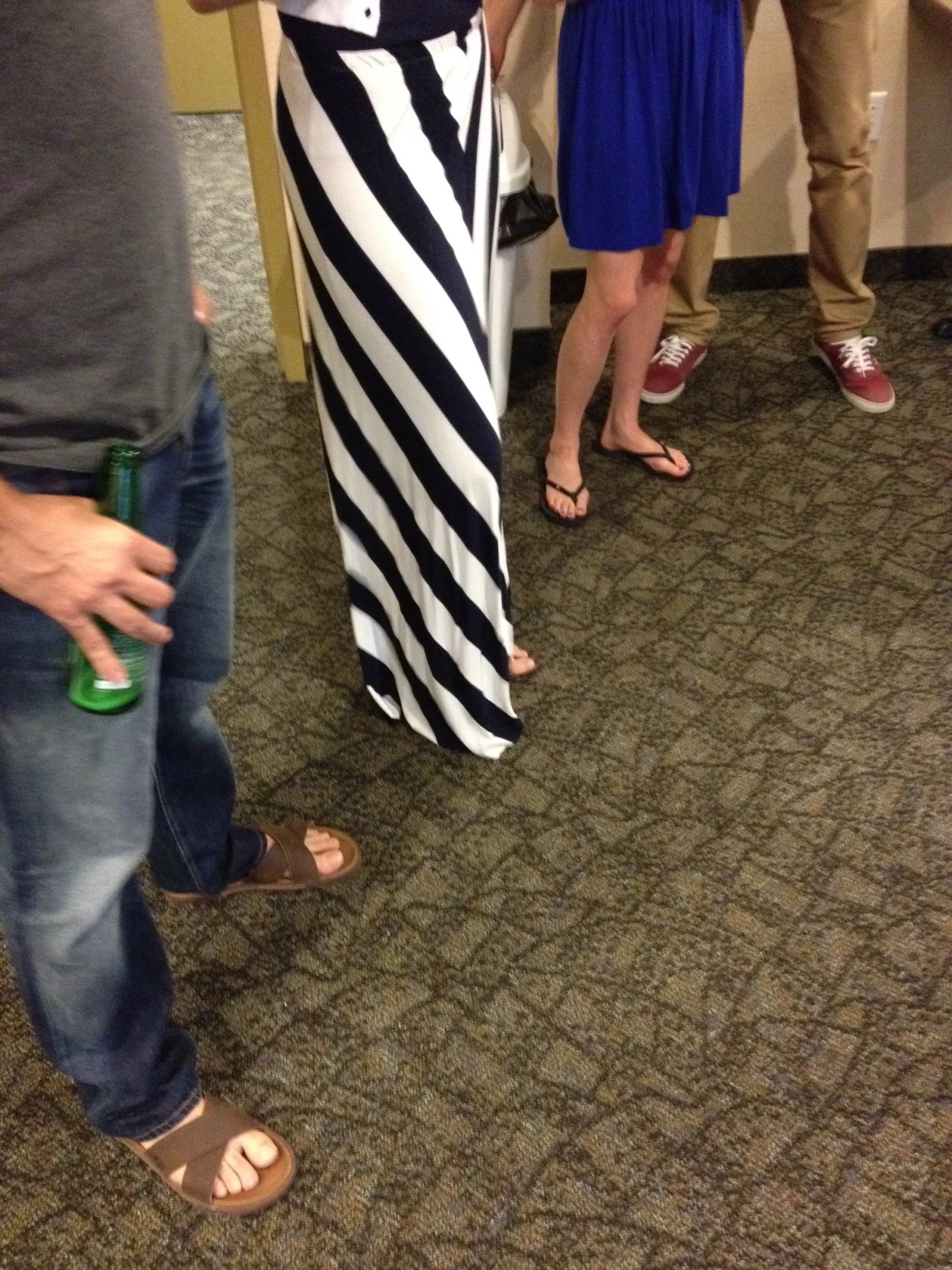 It was a casual affair for the men....not so much for the ladies! 