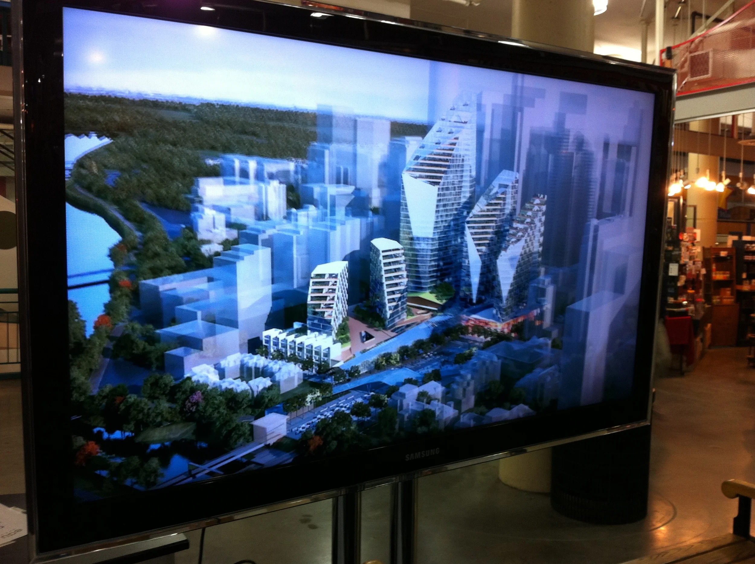 Proposed Eau Claire Market site redevelopment with five new towers. 