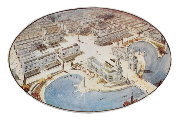 The explosive growth of Calgary, in the early 20th century prompted a need to put some serious thought into long-term city planning. In 1912, British Landscape Architect Thomas Mawson was commissioned by the city to prepare a master plan to address the rapid growth of the city. Mawson's proposal was an ambitious plan on par with Haussmann's rebuilding of Paris during the reign of Napoleon III. The focus of Mawson's plan was on the Bow River, not the CPR railway line.