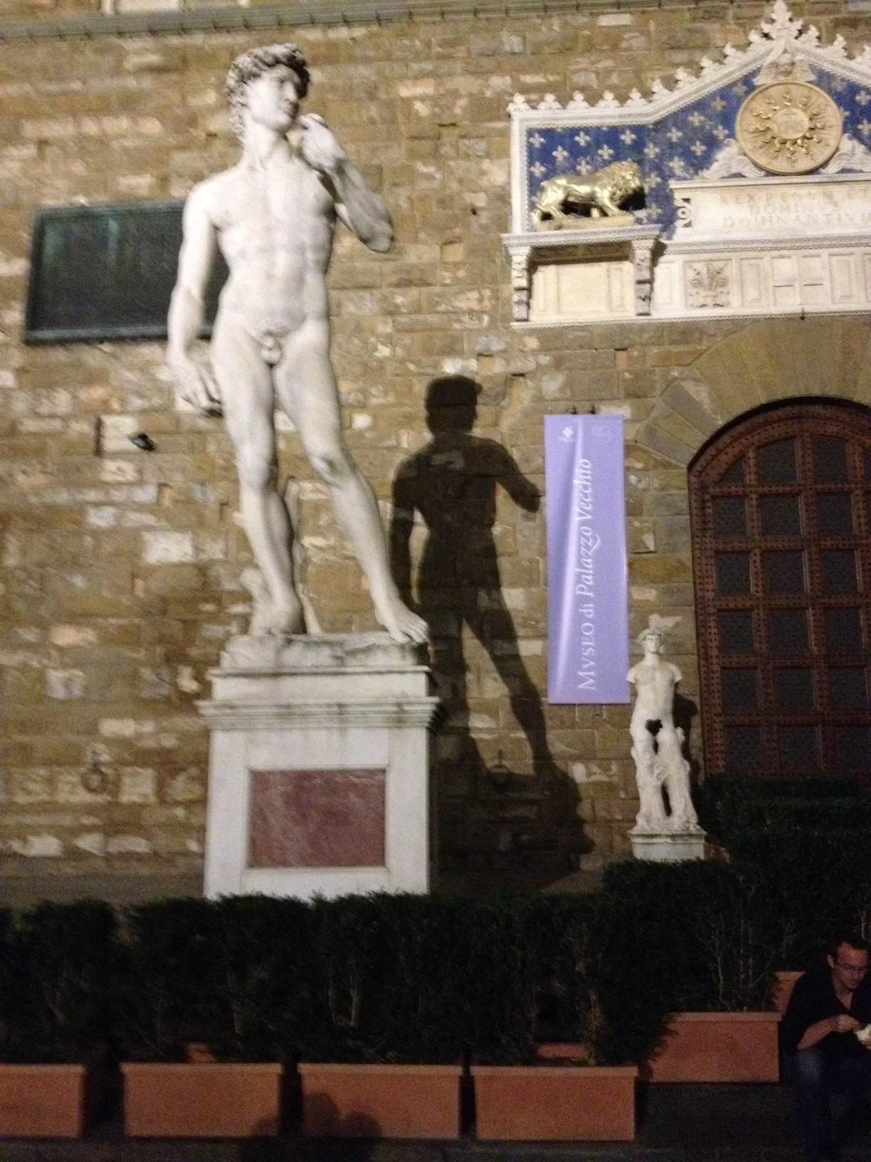 David by Michelangelo was completed in 1504 and is considered one of the great masterpieces of the Renaissance. At 17 ft high it is three times life size, which creates a monumental impact on the viewer. 