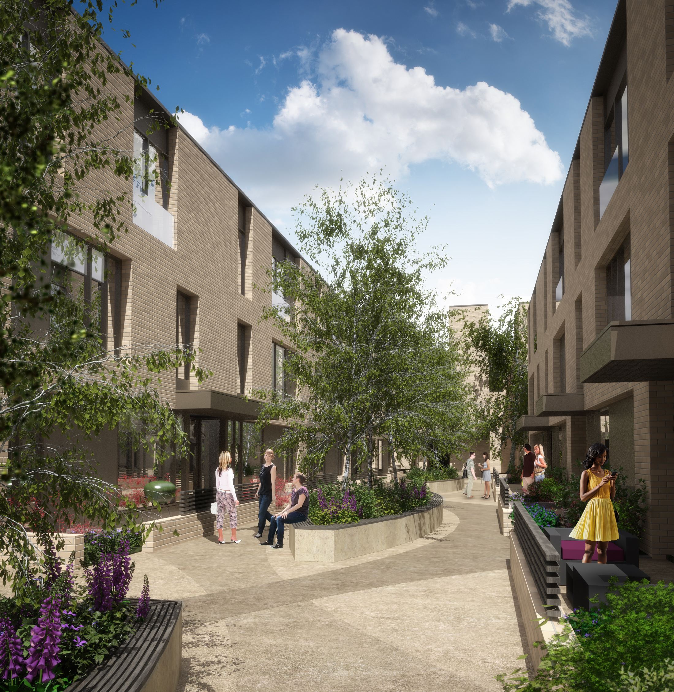 Computer rendering of interior courtyard of Altadore 36.(Photo credit: Bryan Versteeg Studios)