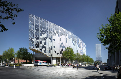 New downtown library is currently under construction. 