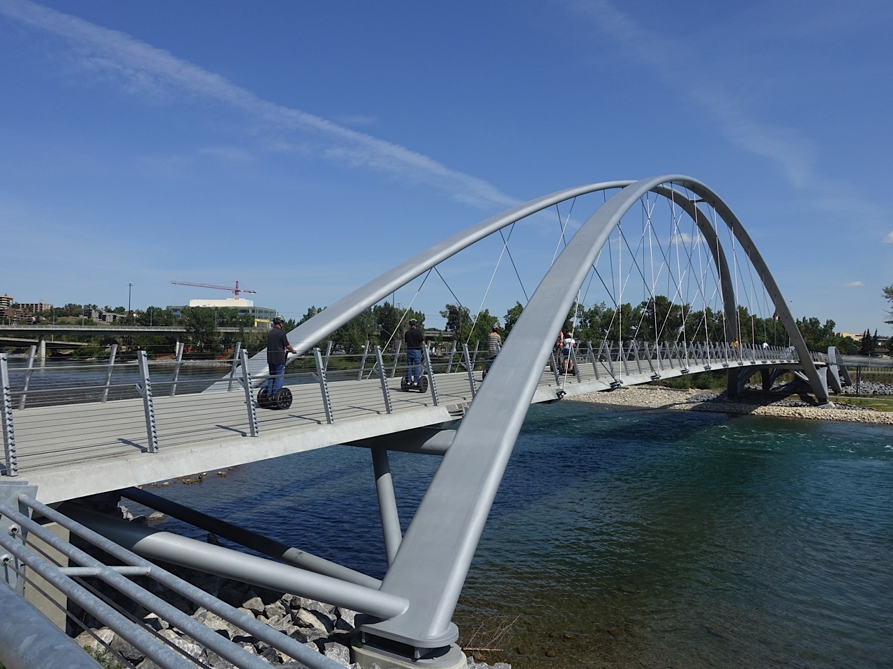 St. Patrick's Island's new pedestrian bridge is quickly becoming a tourist attraction. The downtown Segway Tour includes a stop on the bridge. 