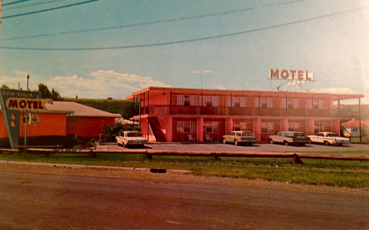 Bow River Motel, 103, 24th St. NW (aka Crowchild Trail). Note the road looks like it is still dirt and there are no trees or sidewalks. This was the edge of the city in the '50s. 