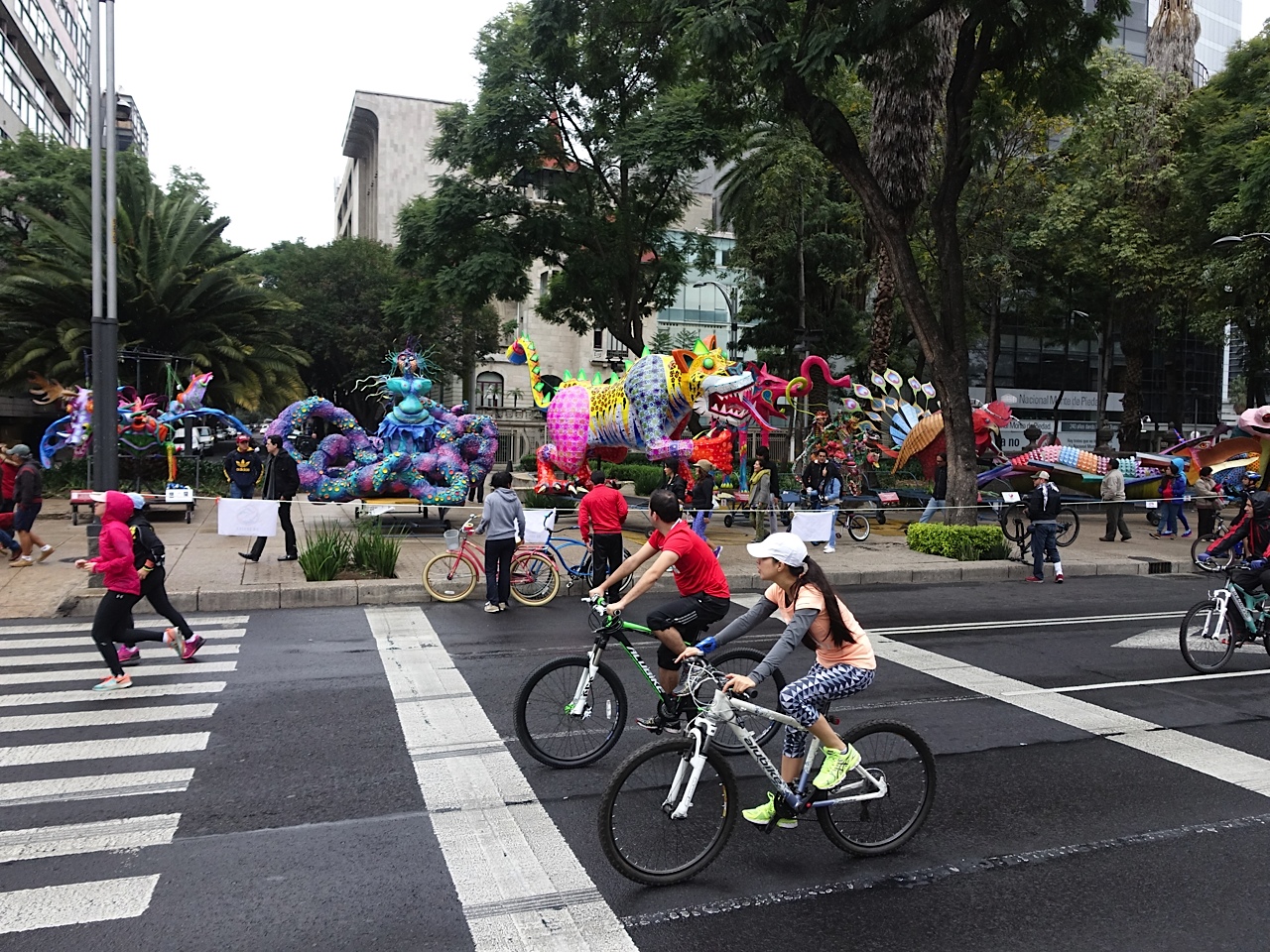 Sundays on Reforma were amazing with cyclists, joggers, pedestrians and public art. Who could ask for anything more? 