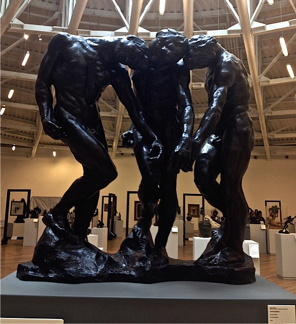 These dark powerful Rodins figures are centre piece of the gallery.