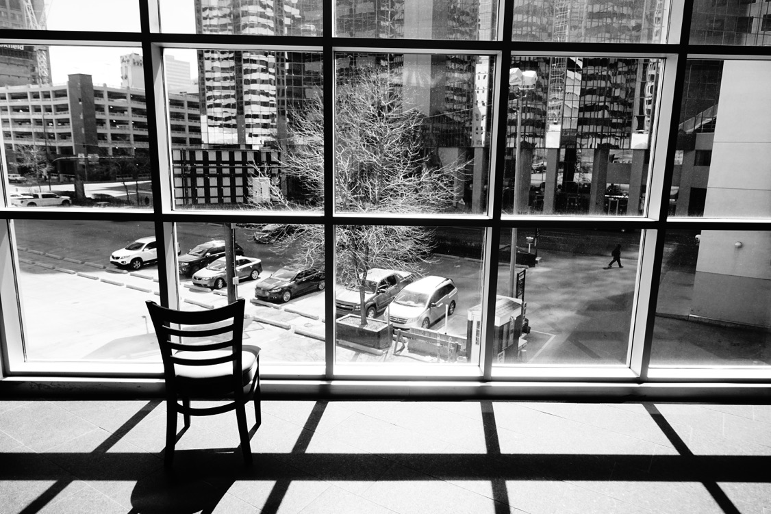 "Alone" (+15 bridge, downtown Calgary)