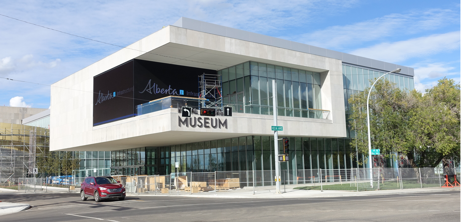 The new Alberta Provincial Museum is current under construction in downtown Edmonton. It is an attractive contemporary box design. 