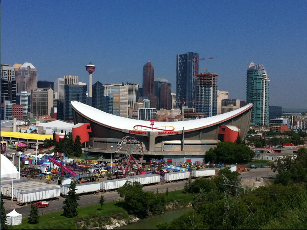 Scotiabank Saddledome was built for the 1988 Winter Olympic. Its unique saddle-shaped roof is synergistic with Calgary's contemporary cowboy brand. (Photo credit: GEC Architecture) Editor's Note: An edited version of this blog was published Oct 1, 2016 by CBC Calgary's "Calgary At A Crossroads" titled, "Design Wars: It's Edmonton vs Calgary for the architectural cup." 