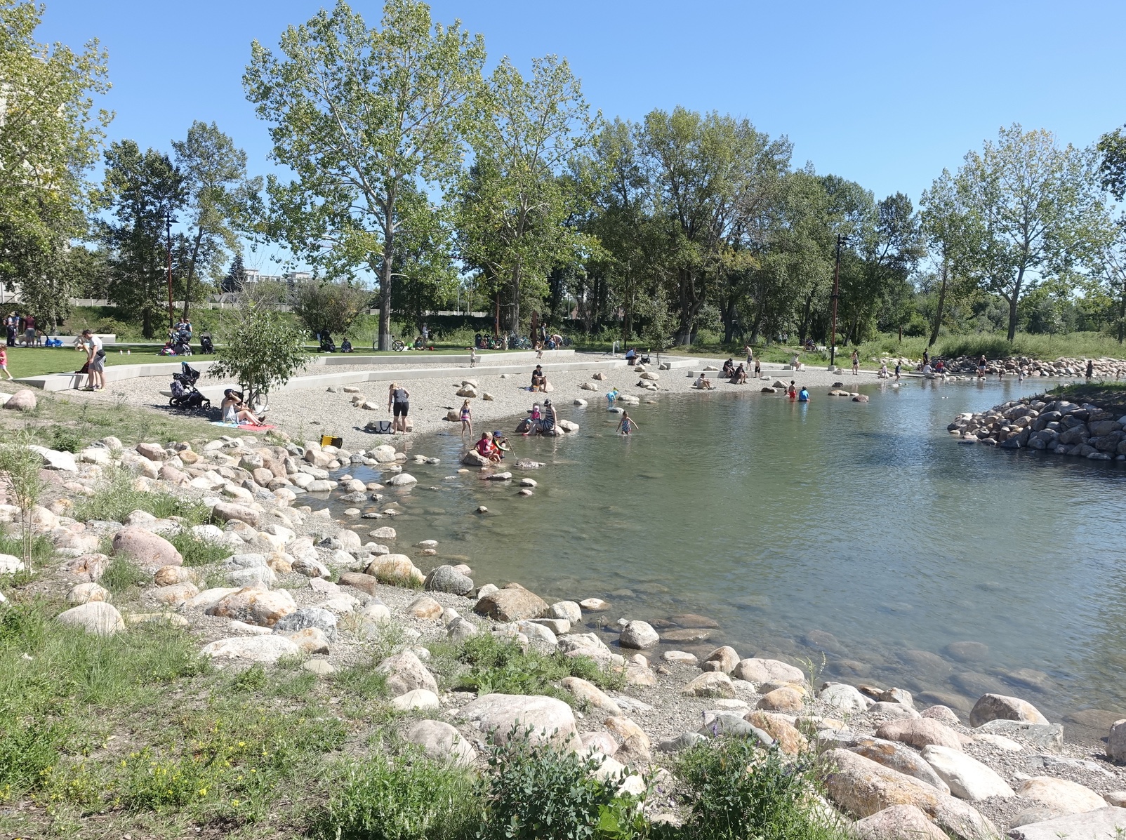 Calgary's newly revitalized St. Patrick's Island and Riverwalk leaves Edmonton's City Centre public spaces in the dust. 