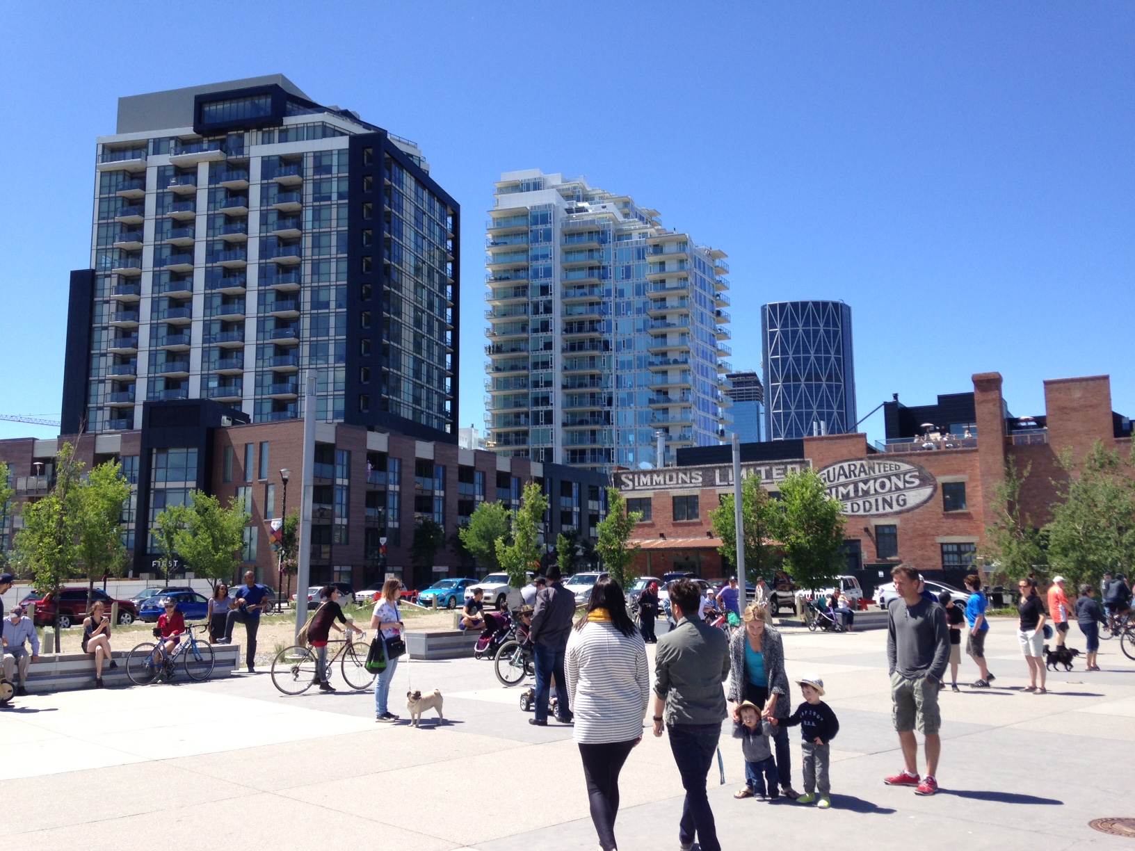 East Village's Riverwalk has become a popular meeting place. 