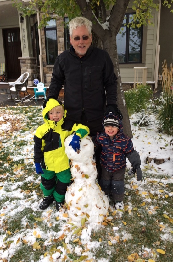 This was our first attempt at a snowman....don't you think the leaves added a nice touch!
