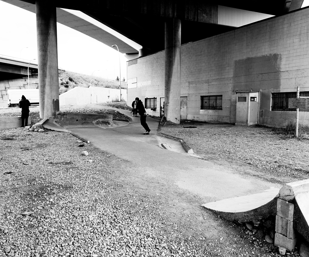 Everyone is invited to enjoy THE BRIDGE skate park. I was even asked if I wanted to give it a try. I declined.