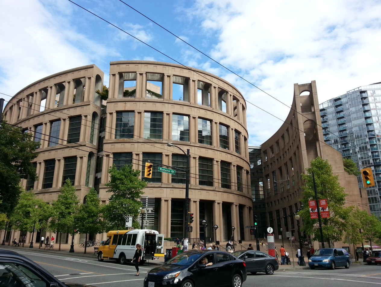 Vancouver was one of the first cities to build an spectacular downtown library as part of an urban renewal project. 