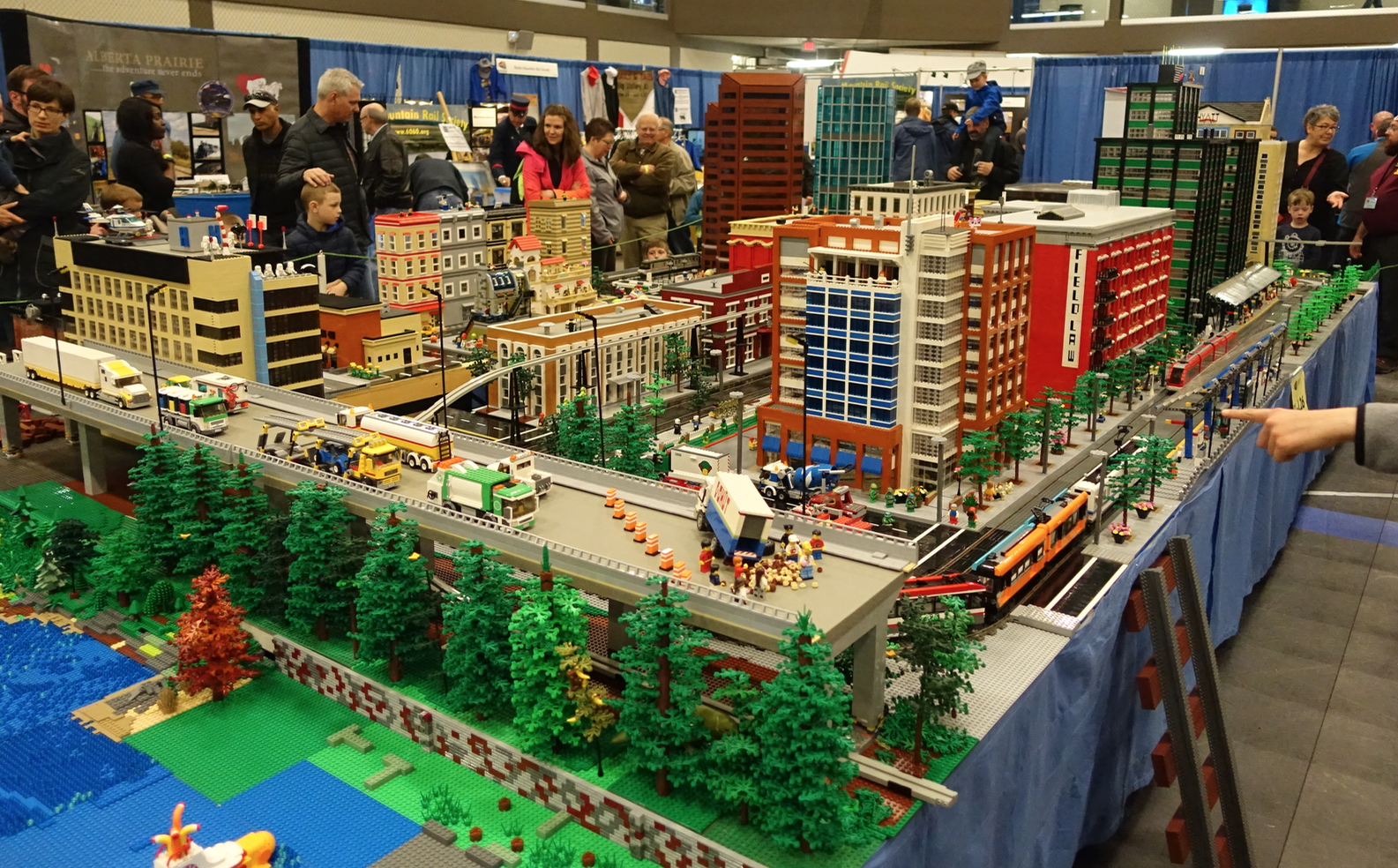 One of the highlights of the show was the model based on downtown Calgary made of lego. I especially loved the use of colour. The narratives and sense of humour in the models was outstanding. Be sure to checkout the strange vignette section later in this blog.