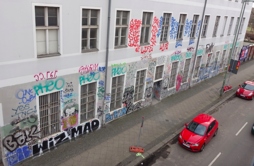 Just one example of the ribbon of graffiti that exists along many of the streets of Kreuzberg.