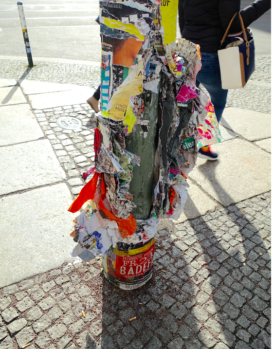 Stickers and posters are plastered everywhere, creating a unique urban patina in Kreuzberg.