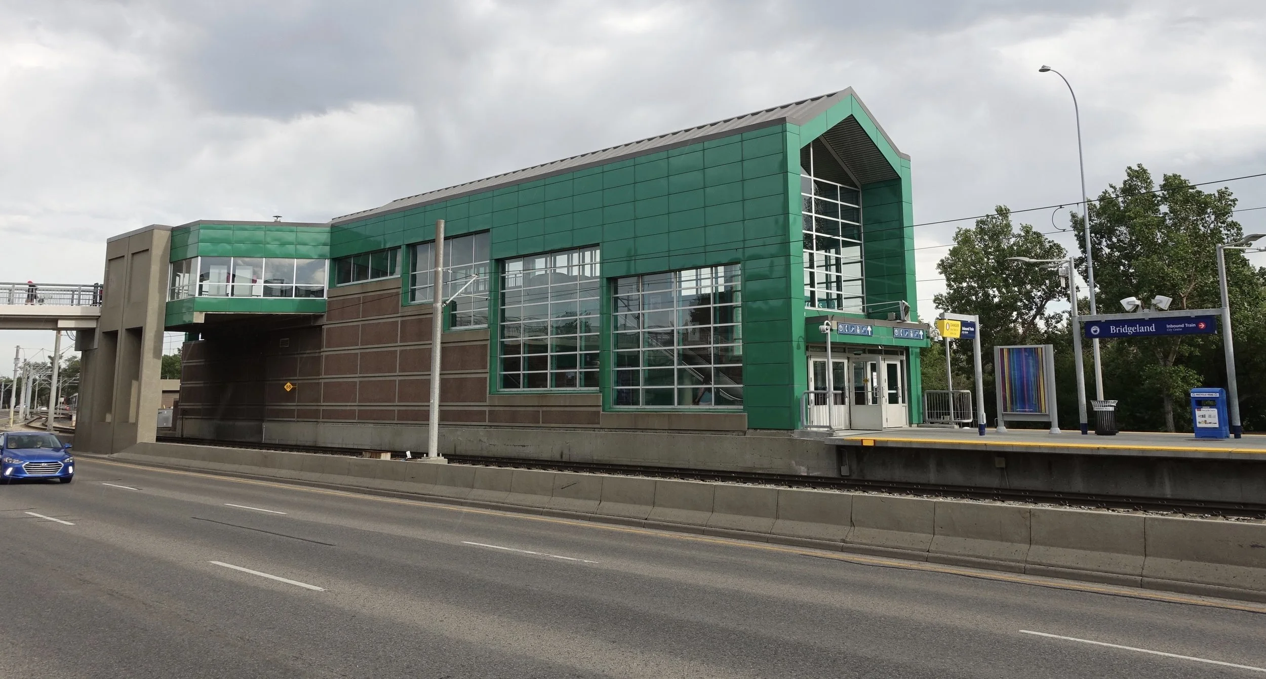 LRT Stations in the middle of major roads are not pedestrian friendly.
