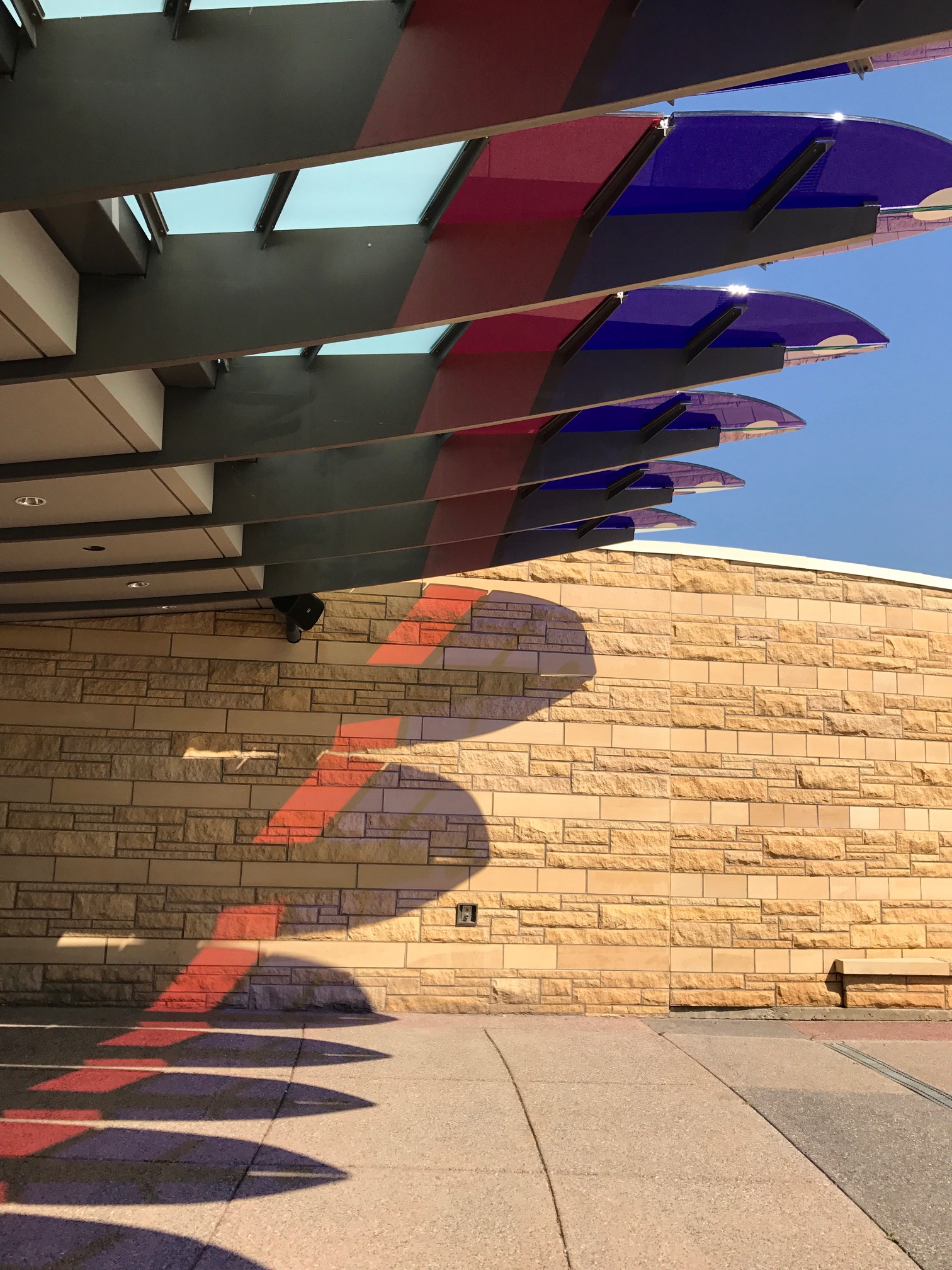 The entrance to Blackfoot Crossing Historical Park interpretive centre is both stunning and powerful. 