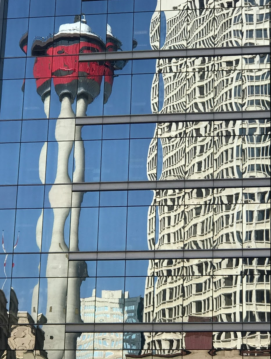 Calgary's best public art are the surrealistic architectural reflections off of our shiny skyscrapers. 