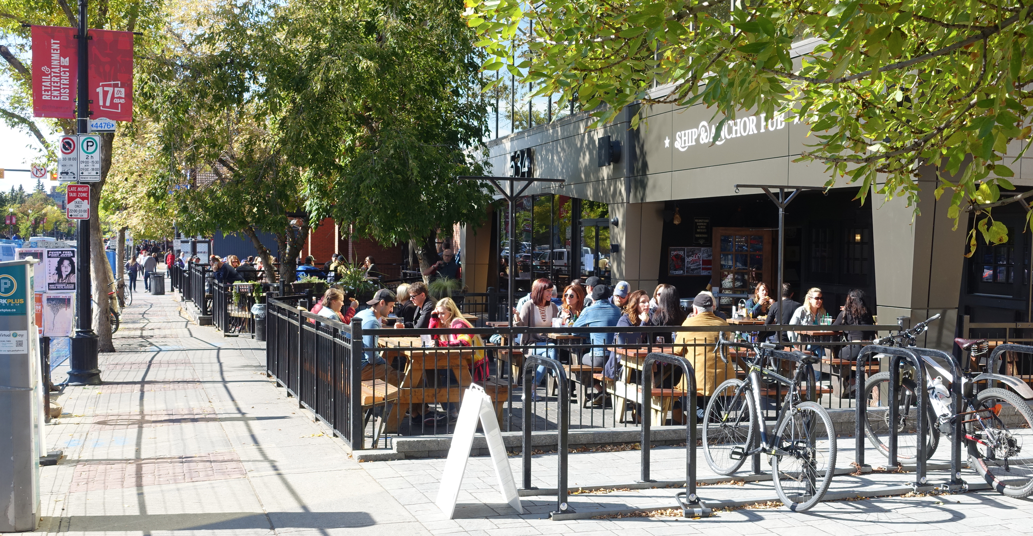 Ship & Ancho's 17th Avenue street patio on the same day as the back alley party. 