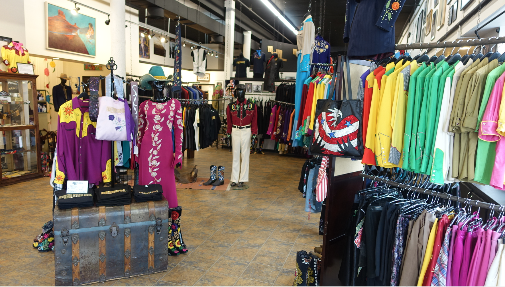 Nashville has dozens of specialty shops like Manuel Couture Clothing & Accessories that focus on fashions for musicians. 