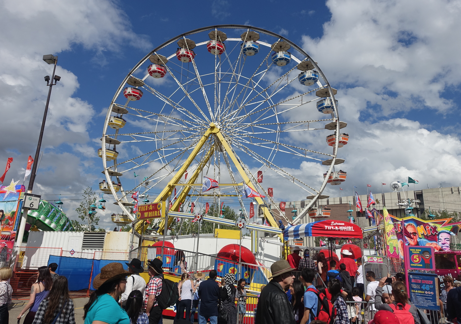 Stampede is seven festivals in one - Agricultural Exhibition, Indian Village, Rodeo, Chuckwagon Races, Grandstand Show, Midway and Music Festival. 