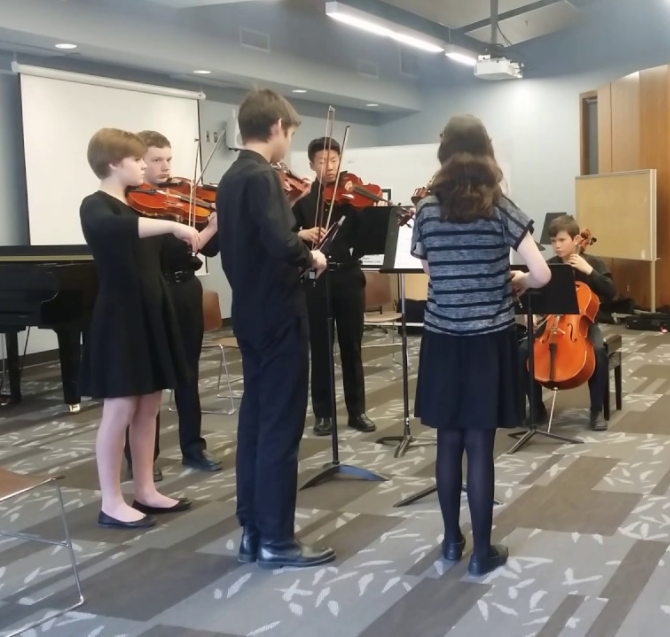 Last minute practice...(photo credit: Calgary Performing Arts Festival)